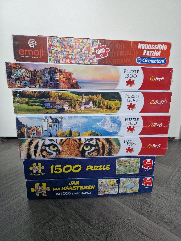 Diverse puzzels oa jan van haasteren, Hobby en Vrije tijd, Denksport en Puzzels, Ophalen of Verzenden, 500 t/m 1500 stukjes, Gebruikt