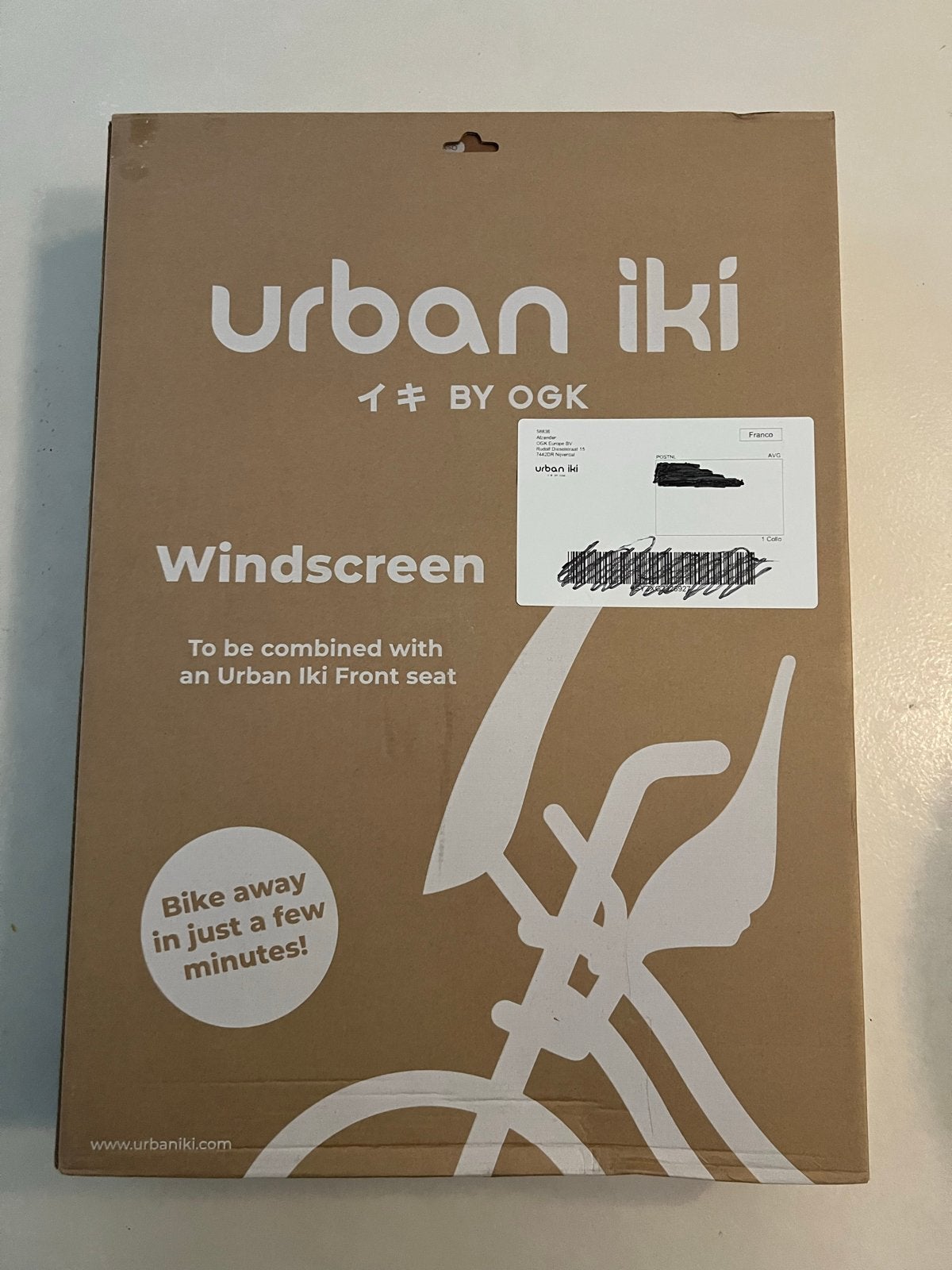 Urban Iki Windscherm voor Fiets Voorzitje - Nieuw in Doos, Ophalen of Verzenden, Nieuw, Voorzitje