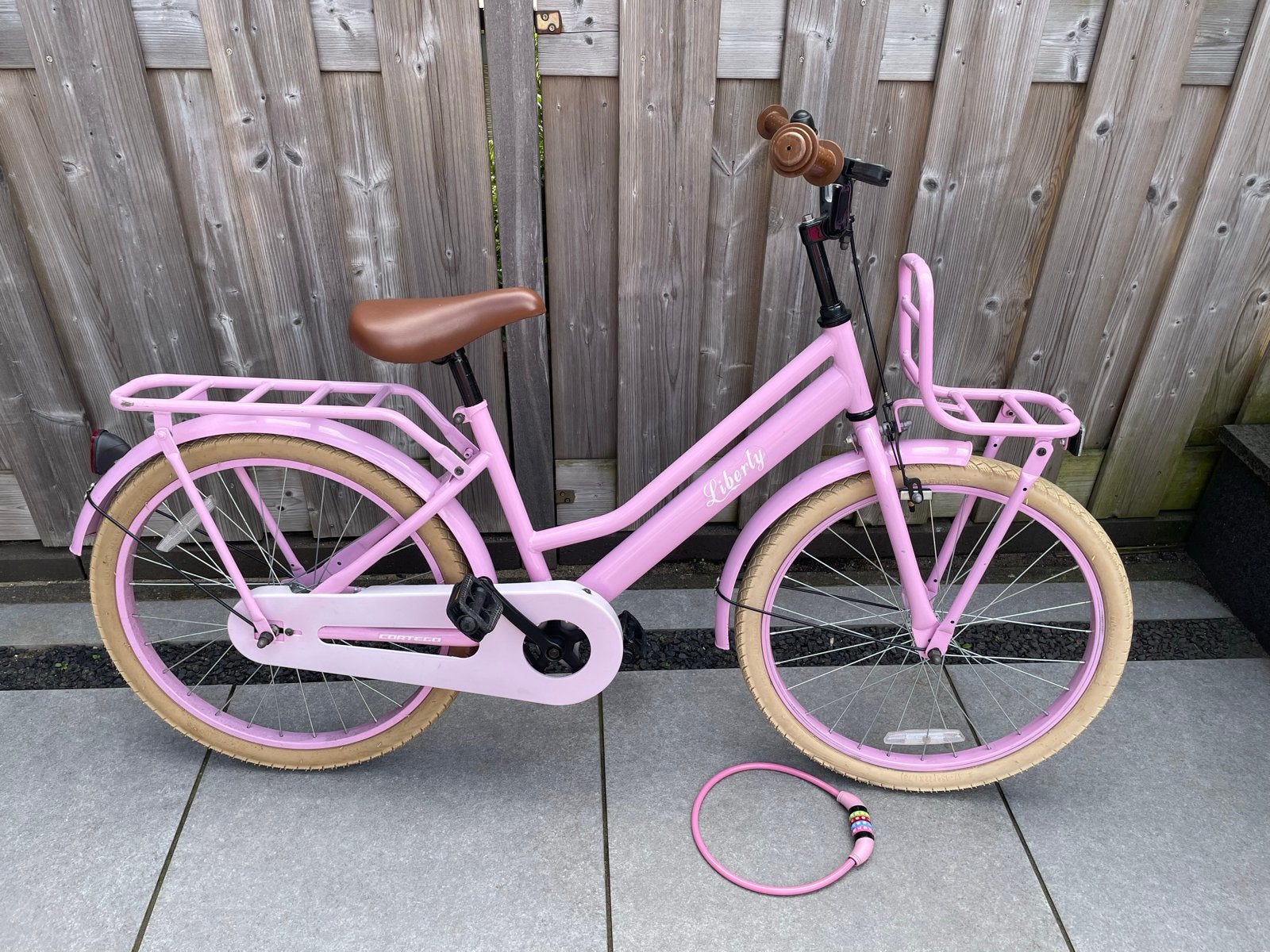 Roze kinderfiets Cortego Liberty 22 inch, Ophalen, Terugtraprem, 22 inch, Gebruikt