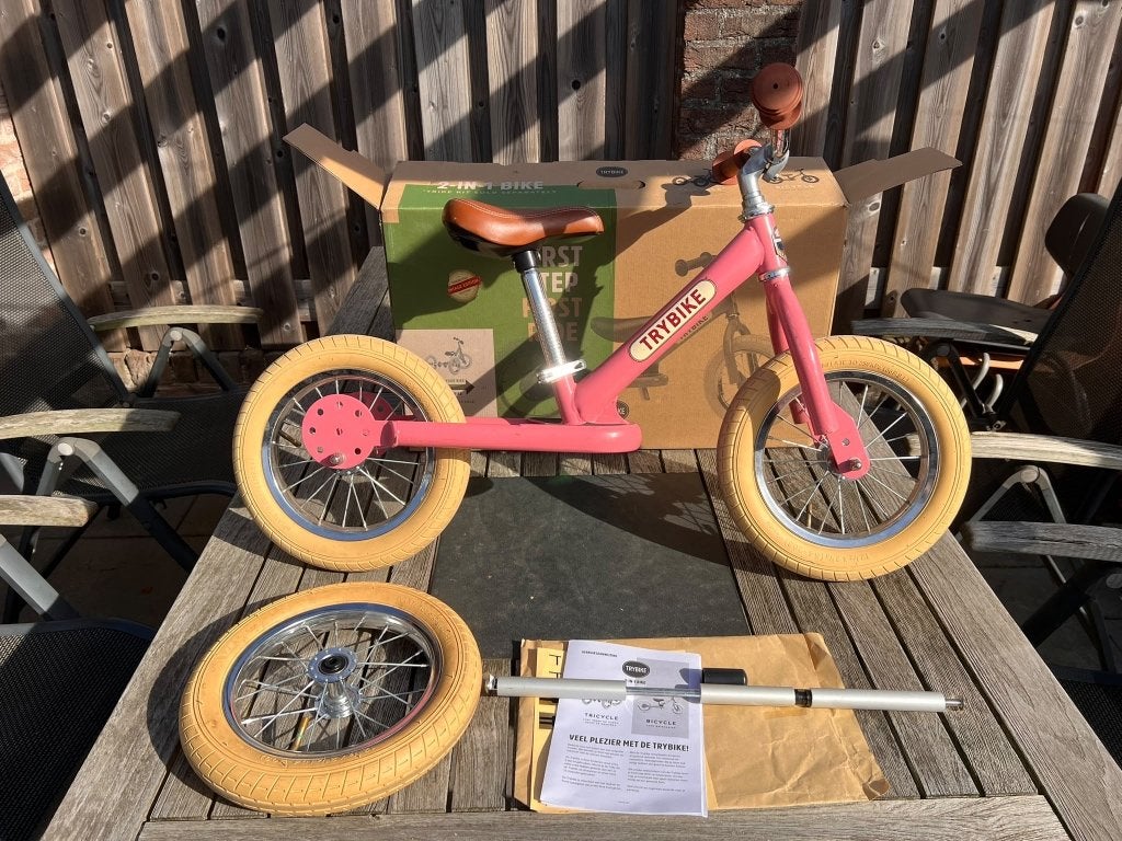 Trybike Steel 2-in-1 driewieler/loopfiets roze, Ophalen, Gebruikt, Minder dan 16 inch, Trybike