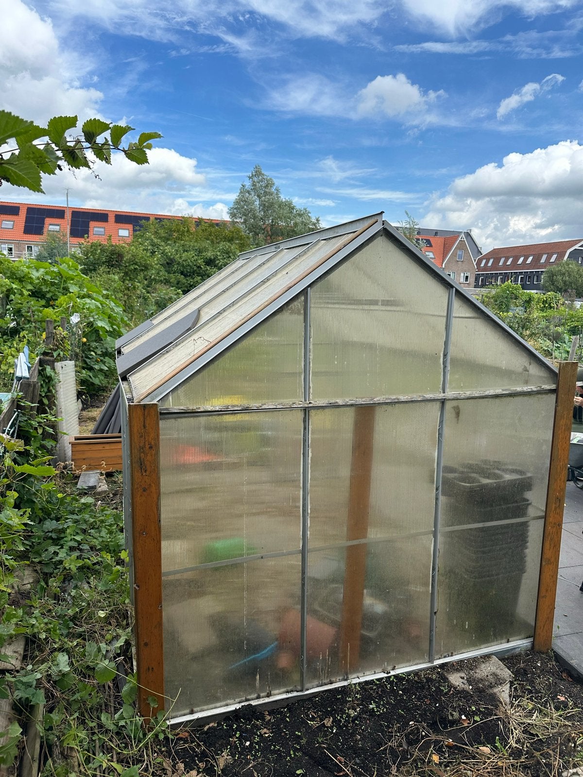 Grote kweekkas met polycarbonaat panelen 250x190, Tuin en Terras, Kassen, Ophalen, Kweekkas, Aluminium, Polycarbonaat