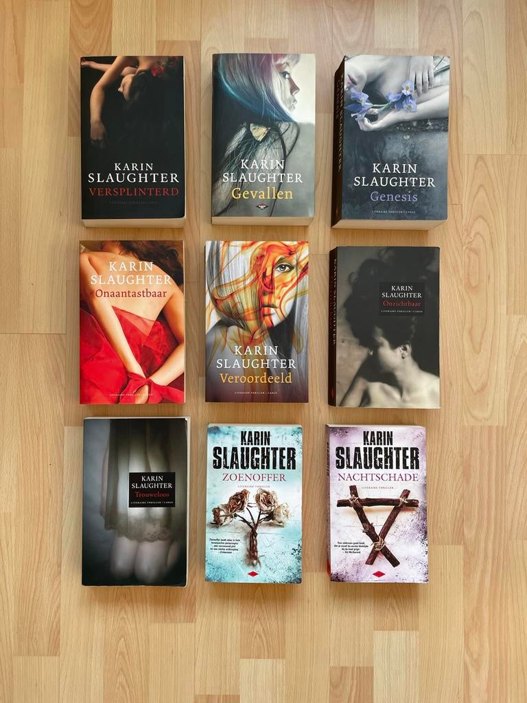 Karin Slaughter Boekenpakket - 9 Thrillers, Ophalen of Verzenden, Gelezen, Nederland