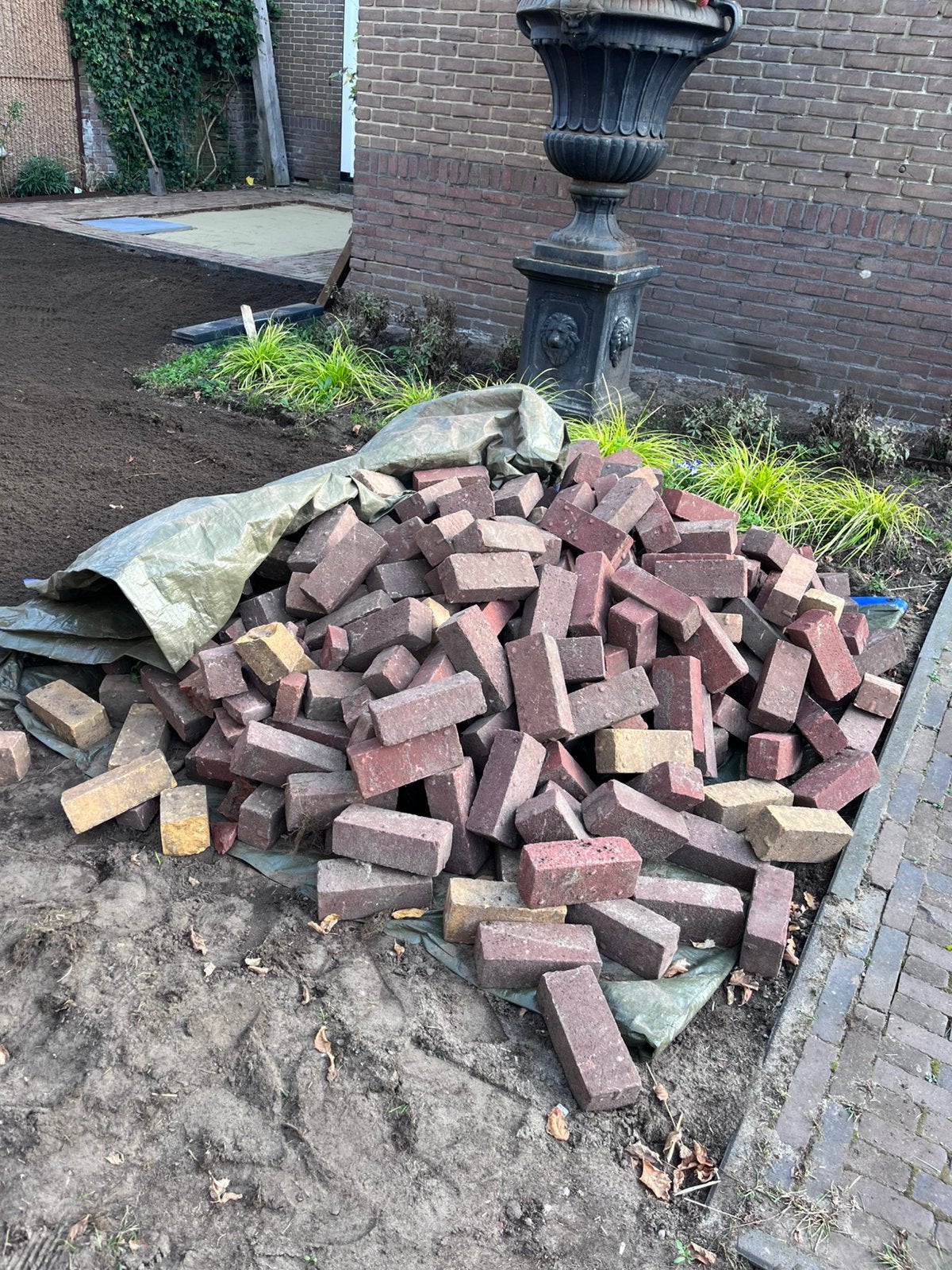 Partij gebakken klinkers, Tuin en Terras, Ophalen, Gebruikt, Rood, Overige typen