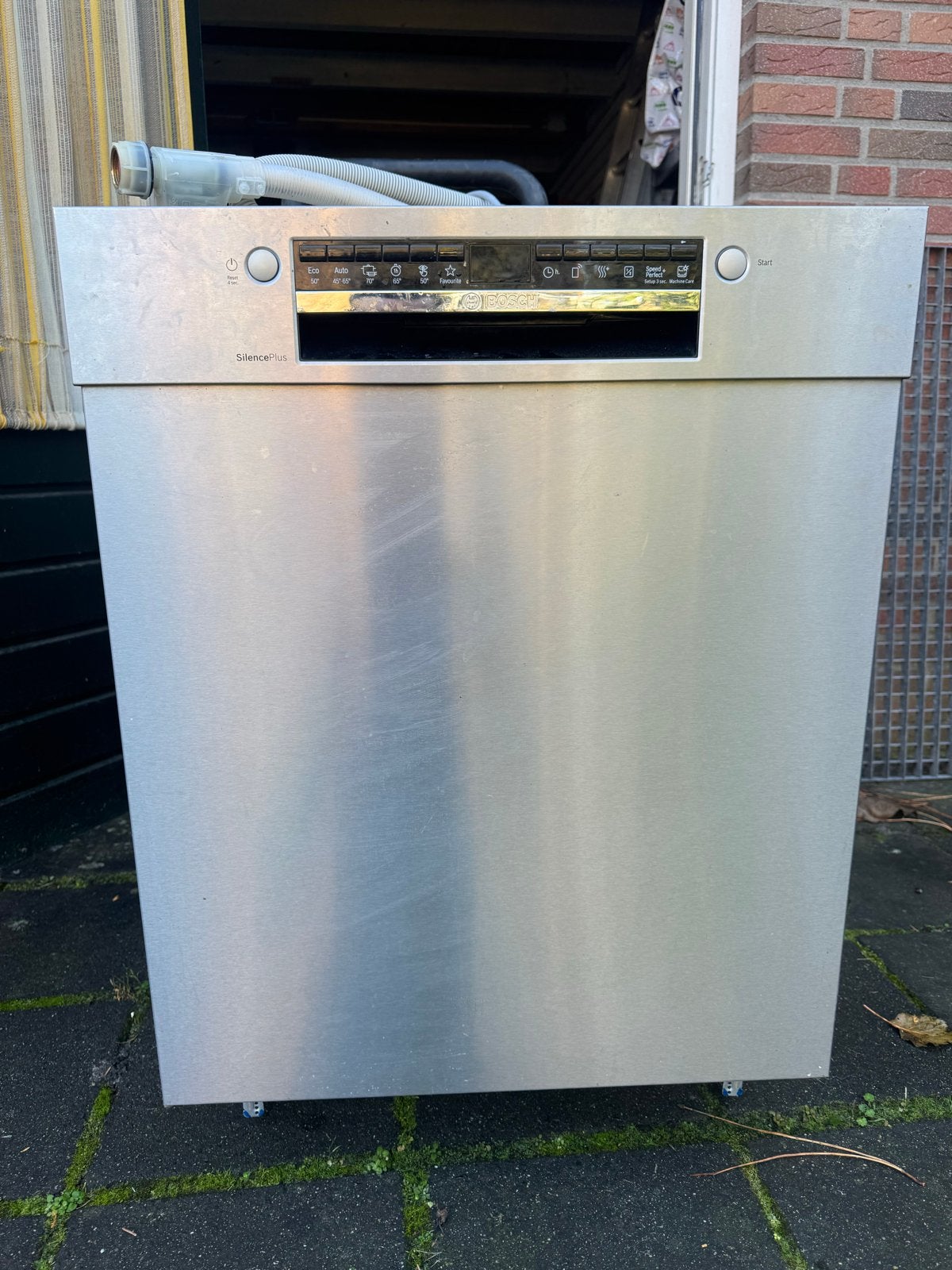 Bosch inbouw Vaatwasser, rvs front, Ophalen, 60 cm of meer, Eco programma, Zo goed als nieuw