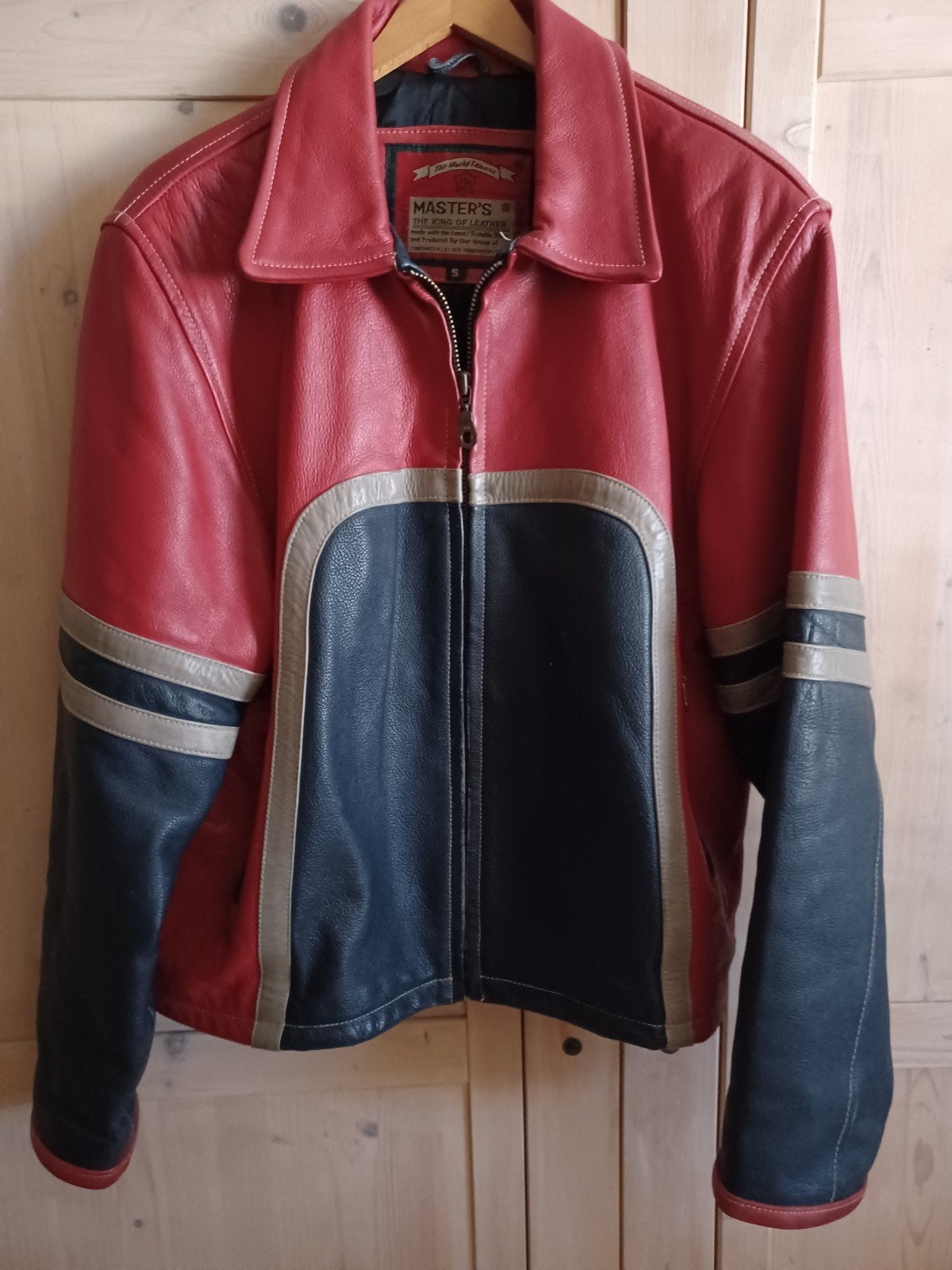 Vintage Retro Leren Jas Bikerjack Cafe Racer - Maat S, Ophalen of Verzenden, Zo goed als nieuw, Maat 46 (S) of kleiner, Master