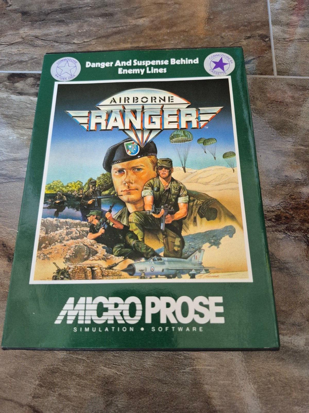 Airborne Ranger Commodore 64 - Vintage MicroProse Game, Avontuur en Actie, Gebruikt, 1 speler, Ophalen of Verzenden