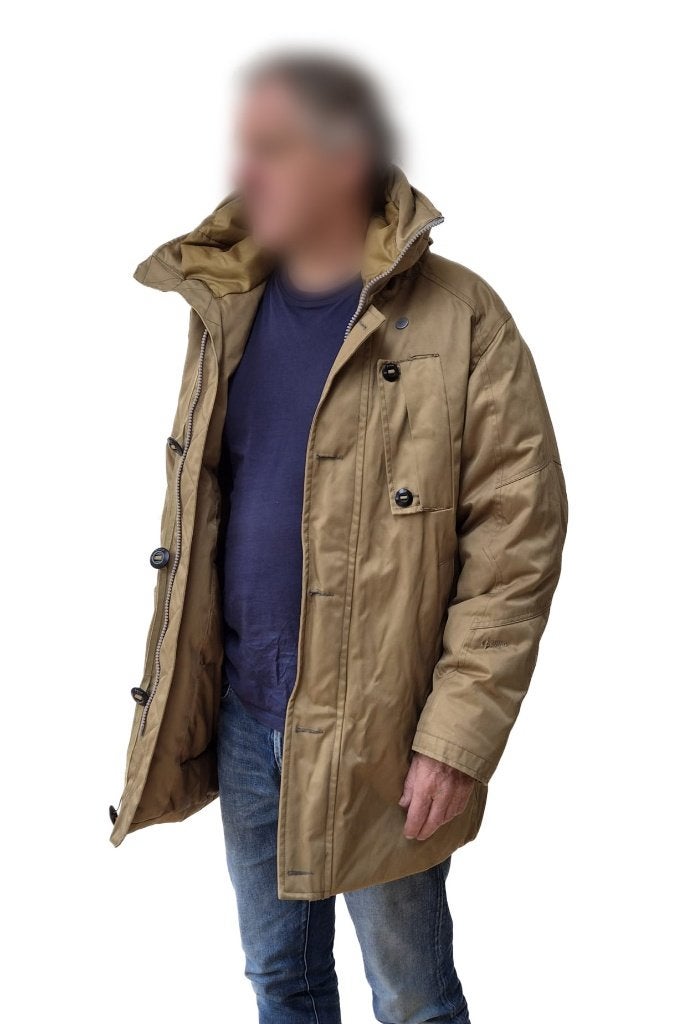 winterjas G-STAR RAW maat L extreem warm, padded parka, Kleding | Heren, Ophalen of Verzenden, Zo goed als nieuw, Bruin, G-Star Raw