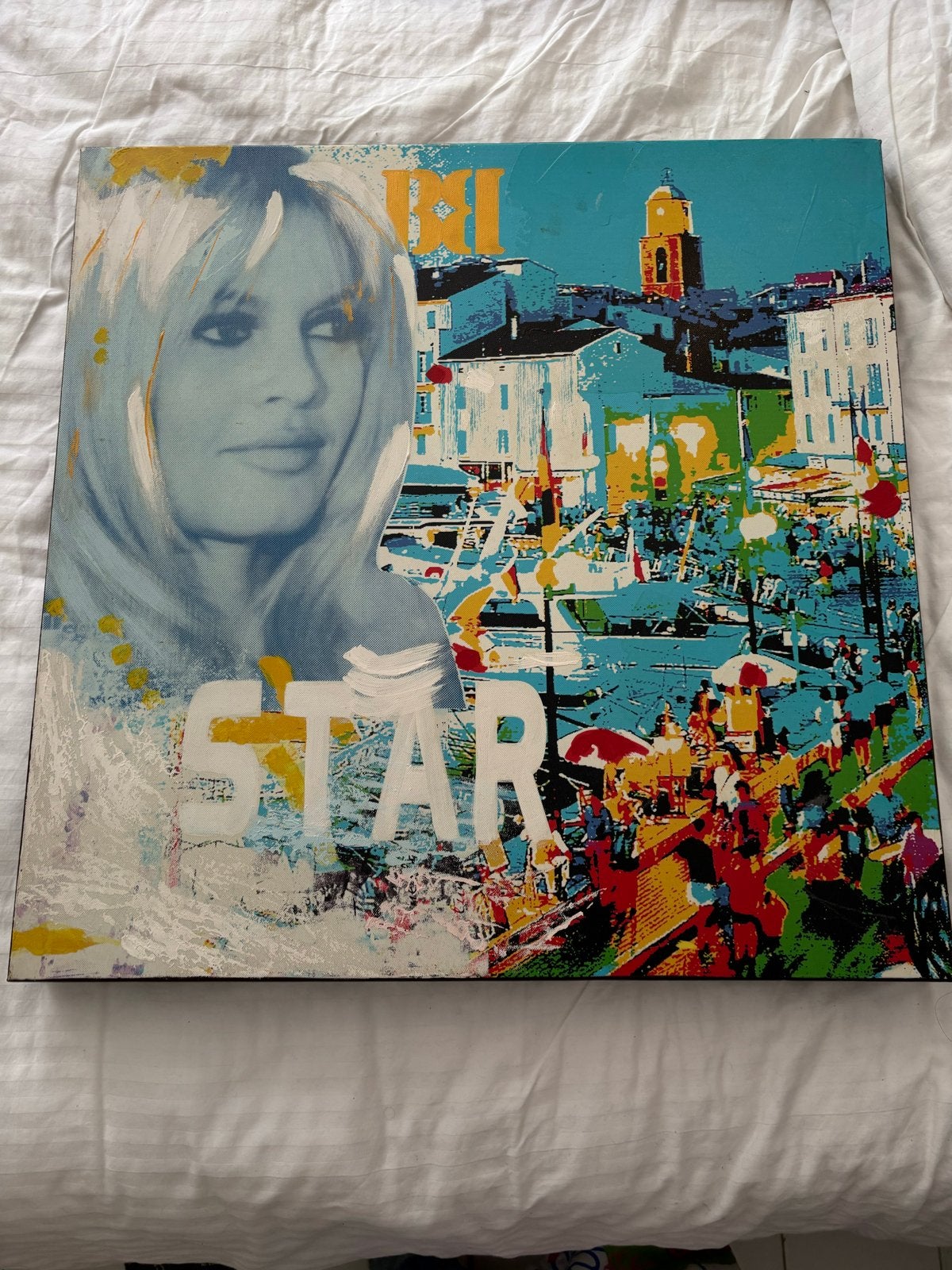 Pop-art canvas Brigitte Bardot - St. Tropez 60x60 cm, Ophalen