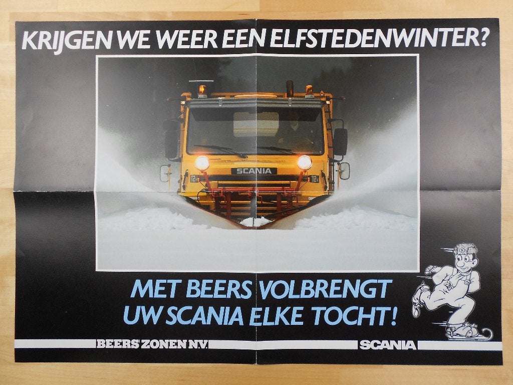 Scania Winter Brochure 1985 – 142 112 92 82 Elfstedentocht, Ophalen of Verzenden, Zo goed als nieuw, Overige merken, Scania