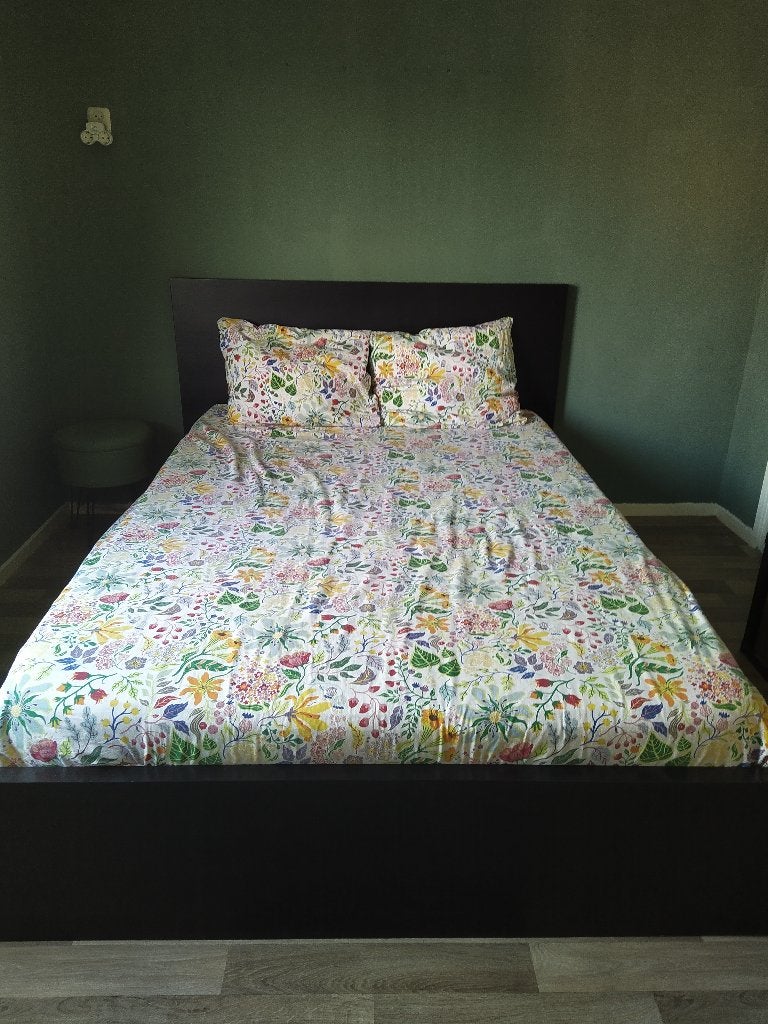 IKEA Malm 140x200 zwart, Ophalen, Overige materialen, Gebruikt, Zwart