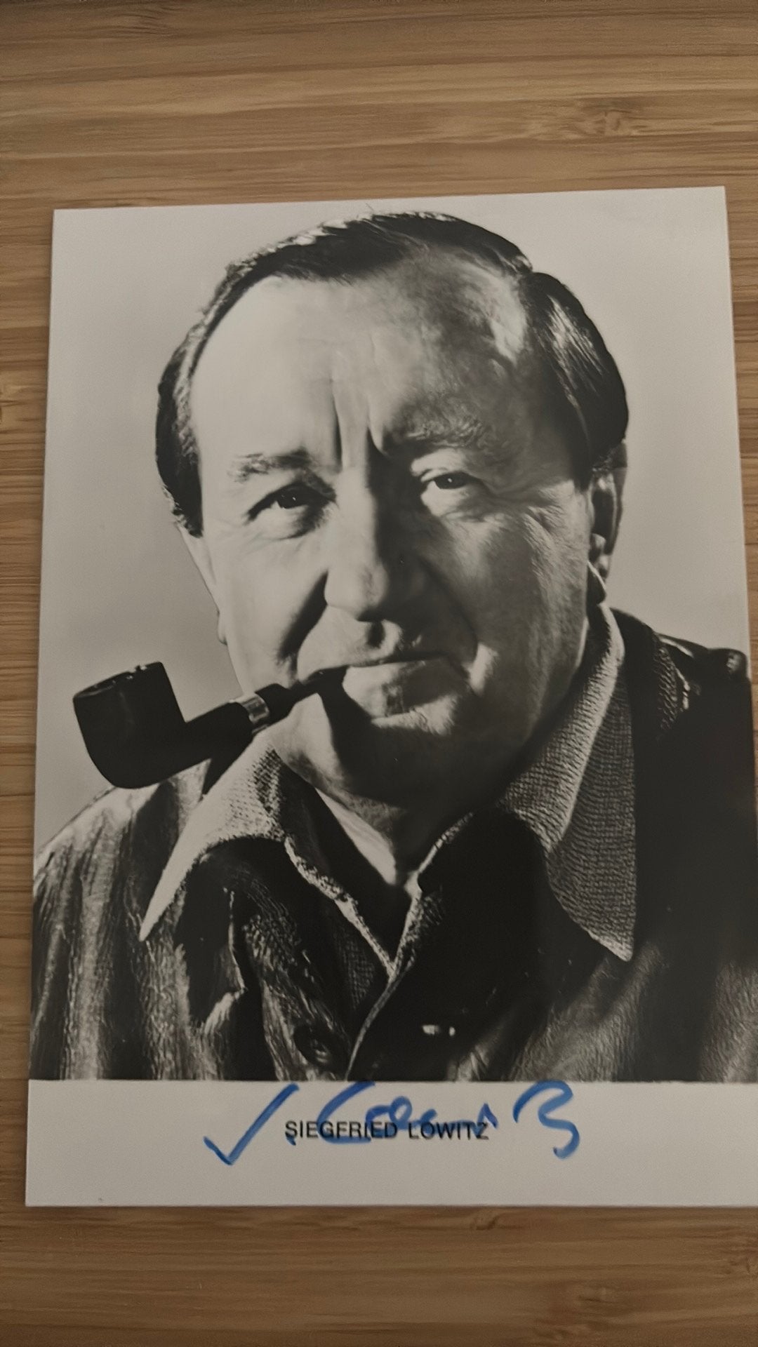 DER ALTE Siegfried Lowitz ECHTE handtekening, Ophalen of Verzenden, 1980 tot heden, Ongelopen, Sterren en Beroemdheden