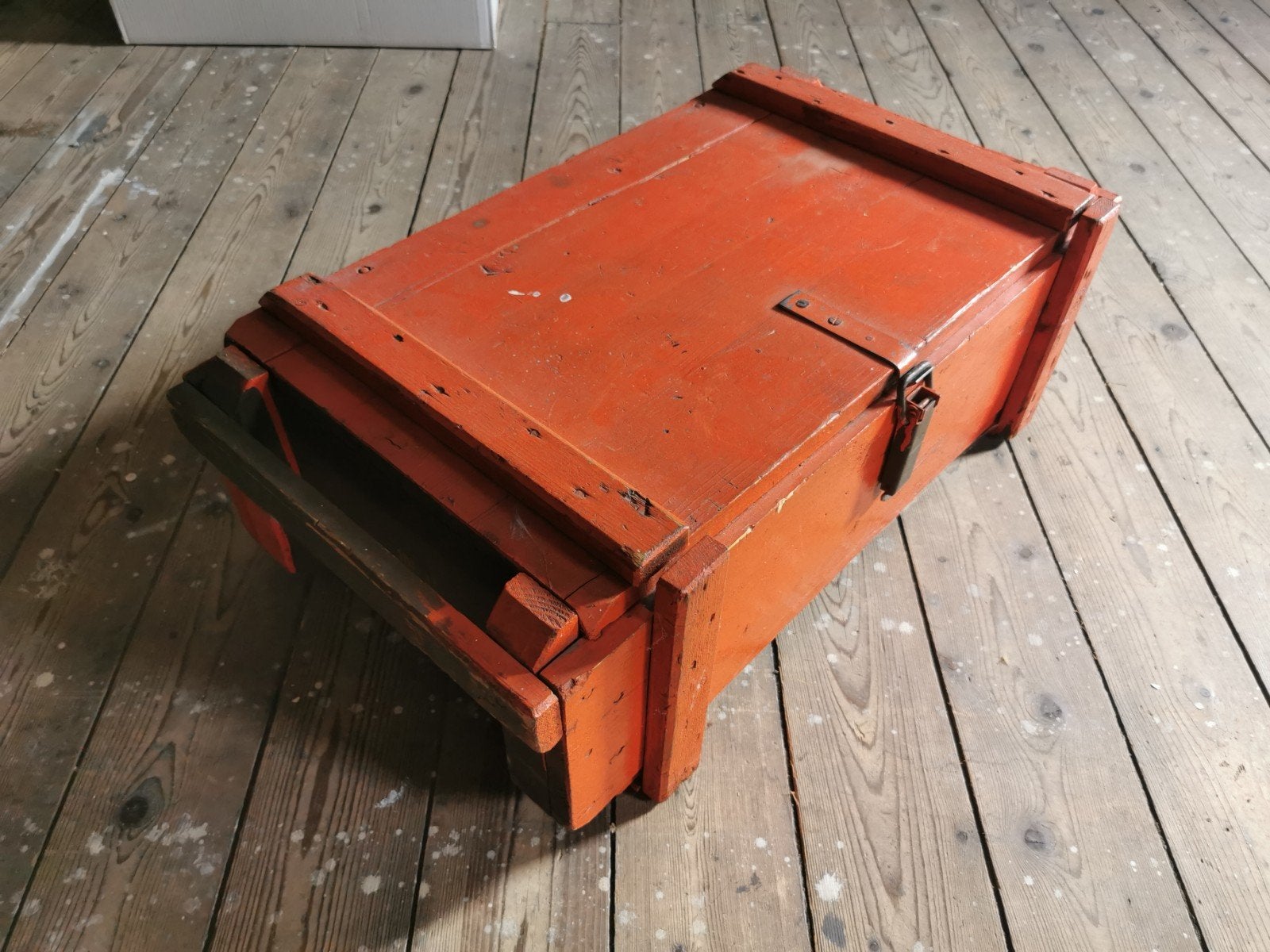 Oude houten leger kist, Gebruikt, 100 tot 150 cm, 5 – 50, 50 tot 75 cm