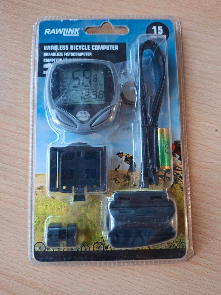 Rawlink Draadloze Fietscomputer - 15 Functies - Nieuw, Fietsen en Brommers, Fietsaccessoires | Fietscomputers, Ophalen of Verzenden
