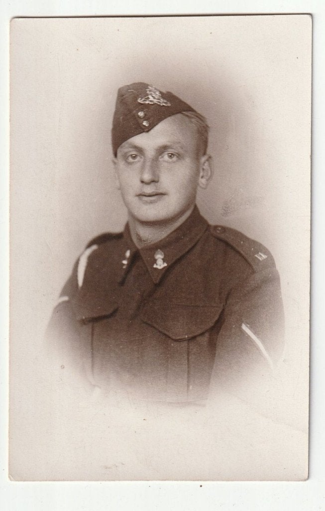 Foto / fotokaart militair Royal Artillery ? WOII, Verzamelen, Militaria | Algemeen, Landmacht, Foto of Poster, Engeland, Verzenden