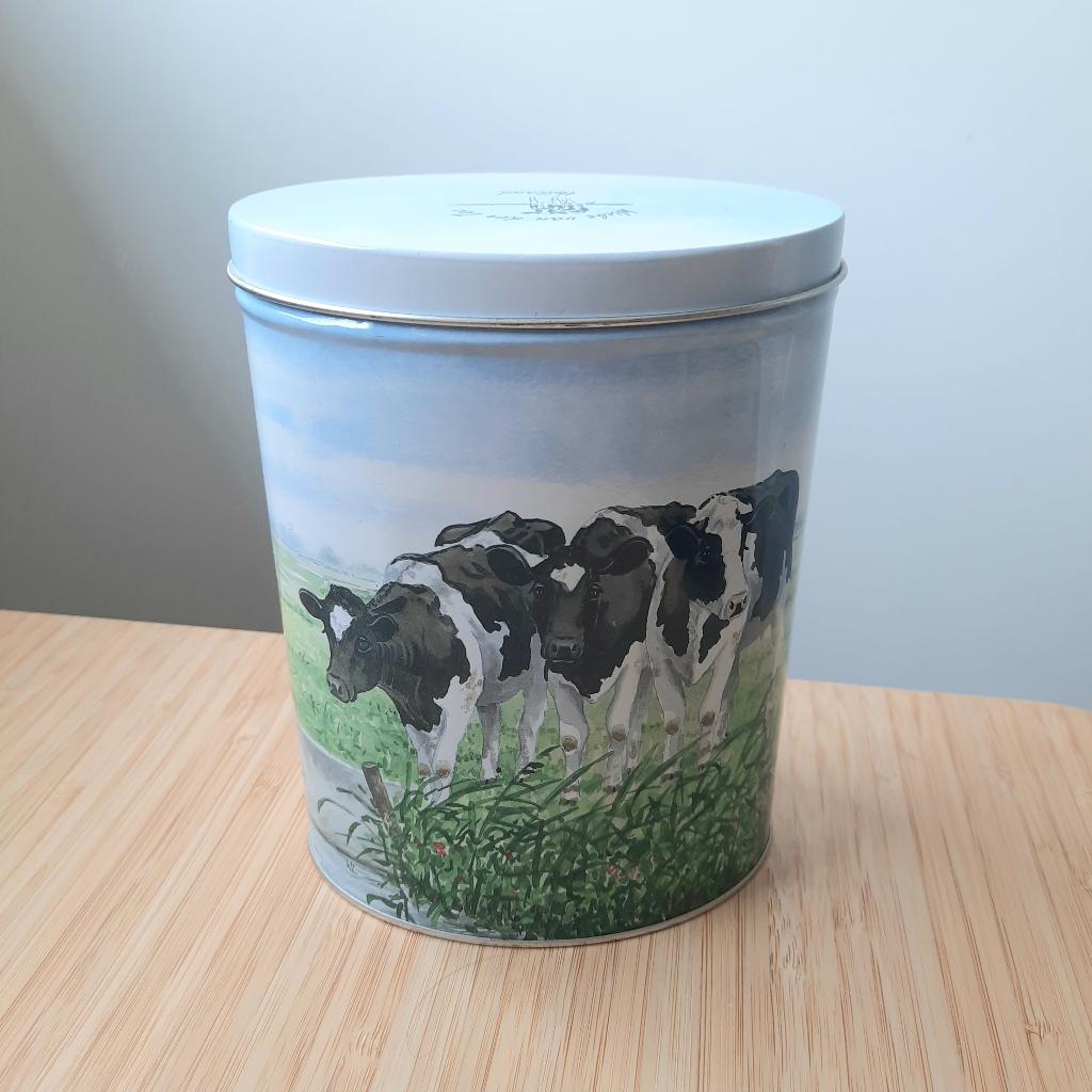 Vintage blik met koeien, Ophalen of Verzenden, Gebruikt, Overige, Overige merken