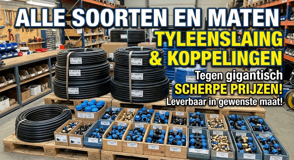 Alle maten Tyleenslang & Koppelingen | Giga Scherpe Prijzen!, Tuin en Terras, Tuinslangen, Ophalen, Nieuw, Tuinslang