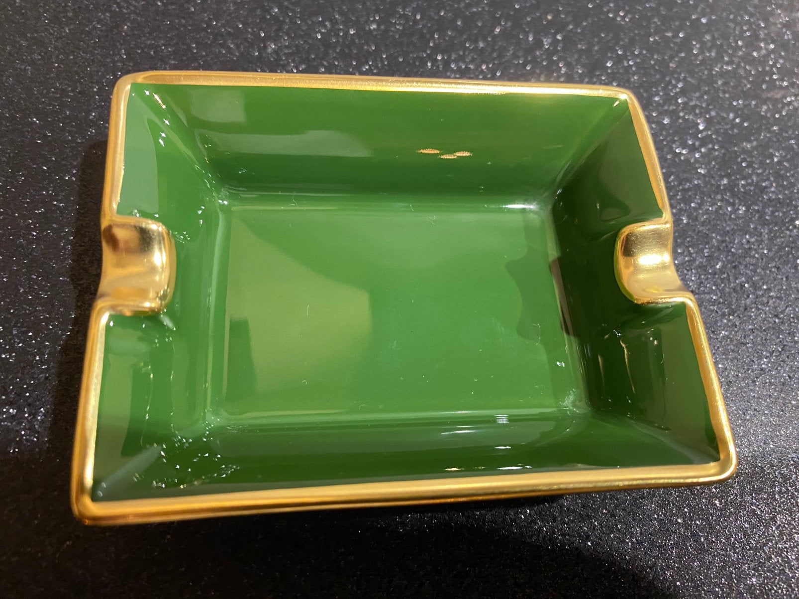 Limoges porselein asbak - sous le soleil 22 k, Ophalen, Zo goed als nieuw, Porselein, Bestek