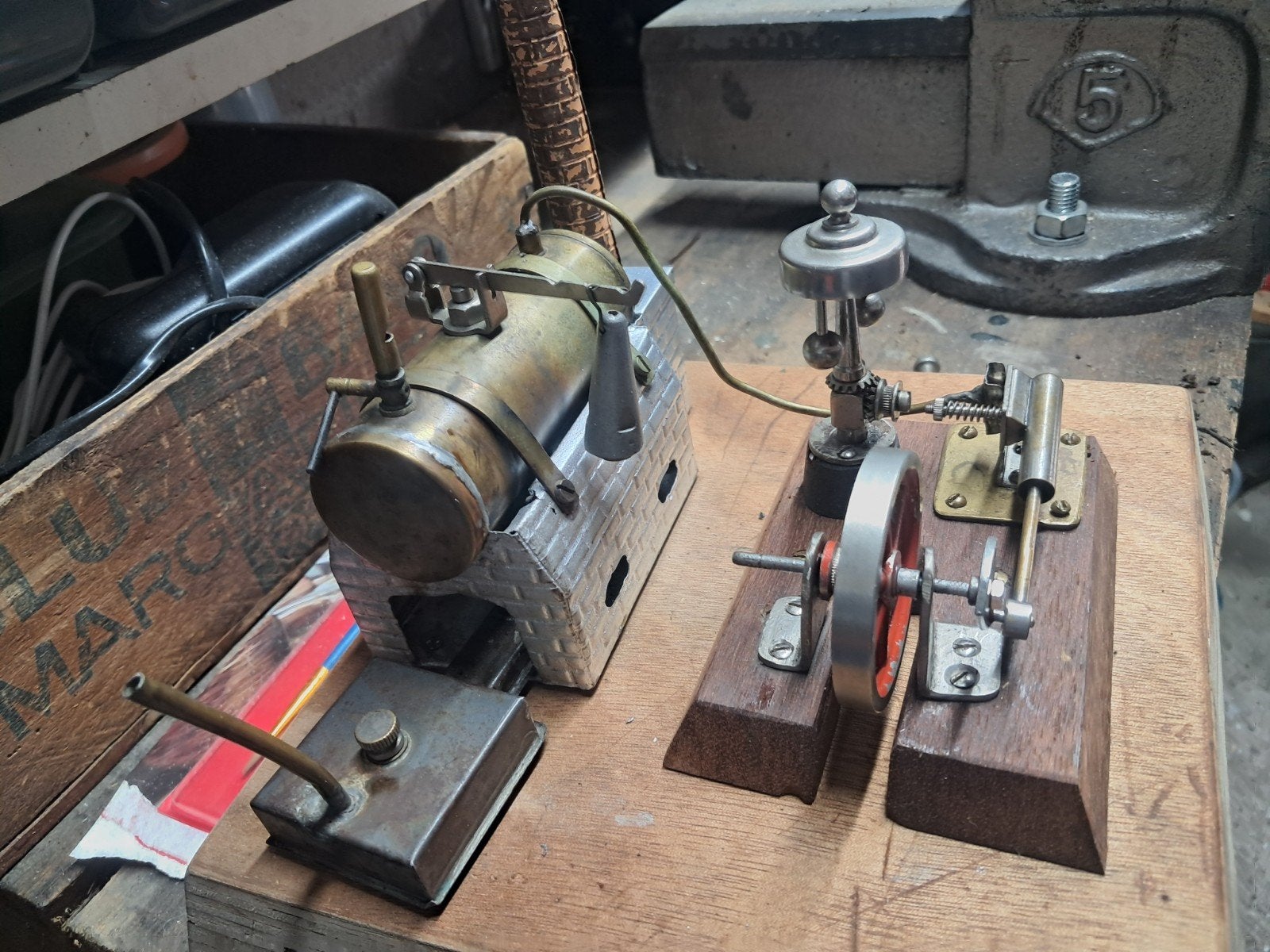 zelfbouw stoom machine, Antiek en Kunst, Ophalen of Verzenden