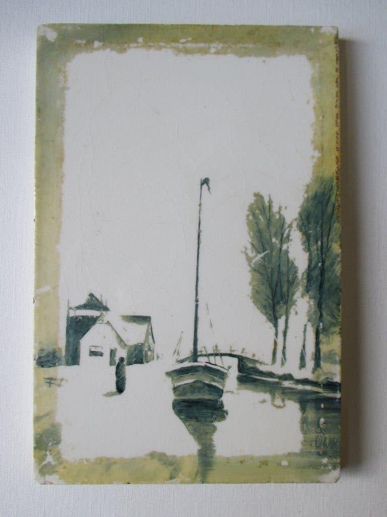 Tegel gemerkt Apol Delft., Antiek en Kunst, Ophalen of Verzenden