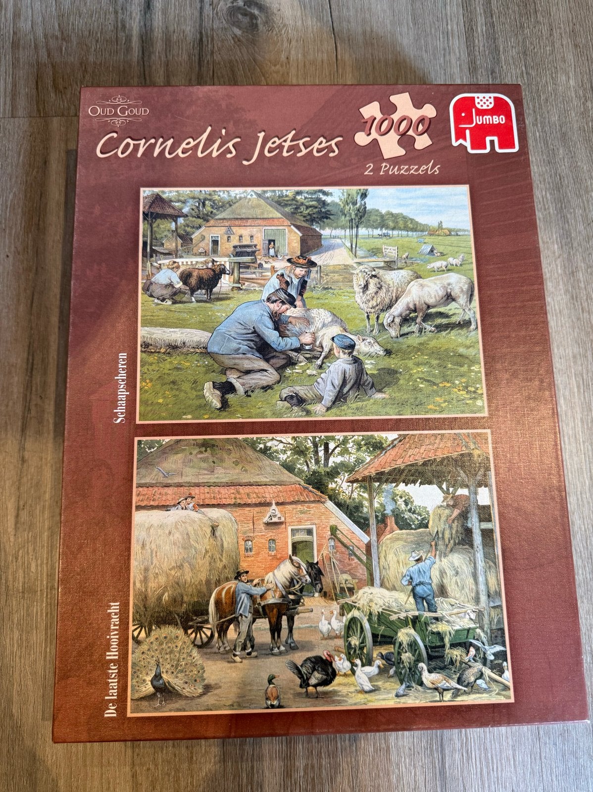 Jumbo Cornelis Jetses Puzzel 2x1000 stukjes, Hobby en Vrije tijd, Ophalen of Verzenden, 500 t/m 1500 stukjes, Gebruikt, Legpuzzel