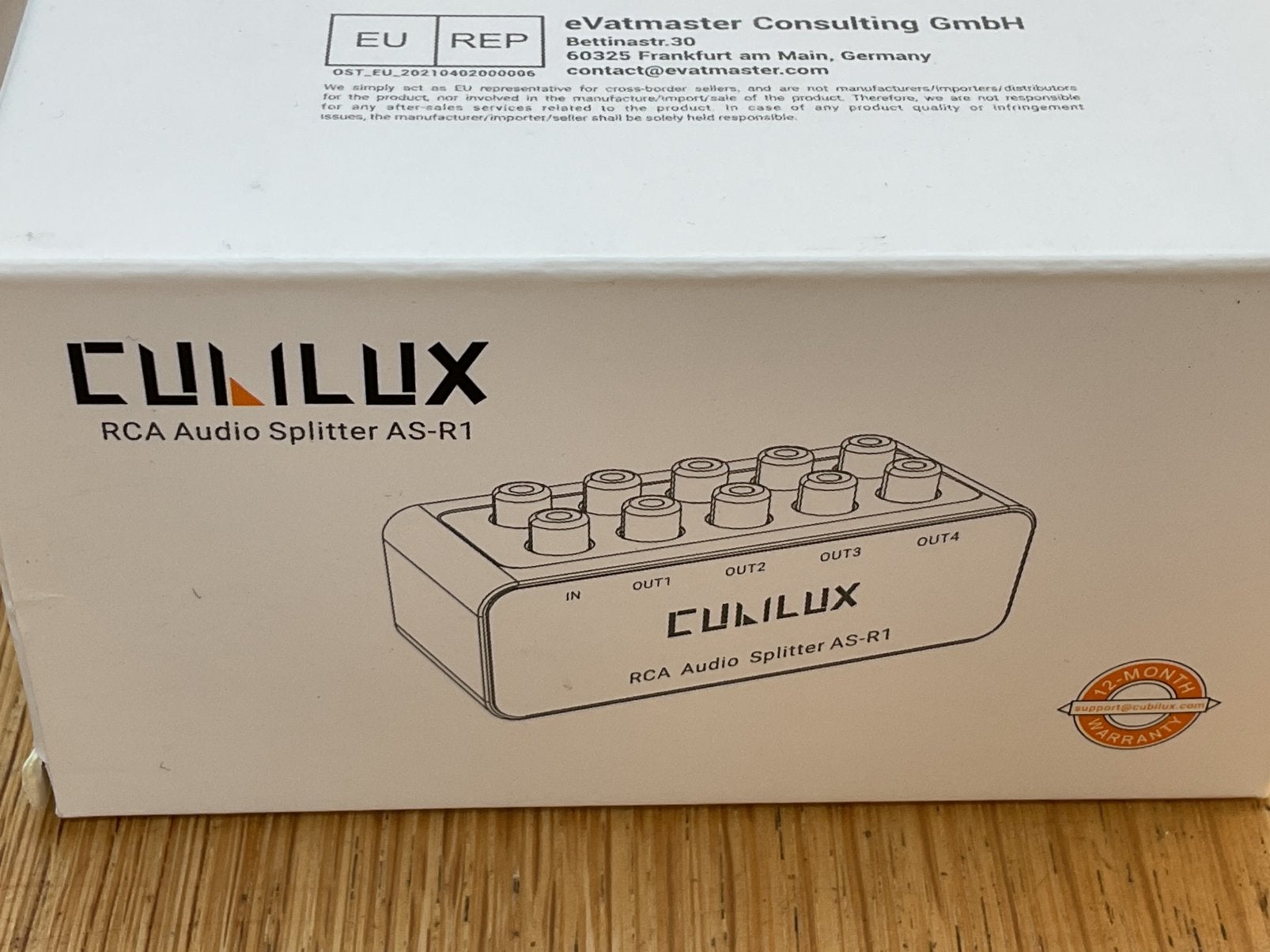 Cubilux RCA Audio Splitter AS-R1, Ophalen of Verzenden, Zo goed als nieuw, Minder dan 2 meter, Interlink-kabel