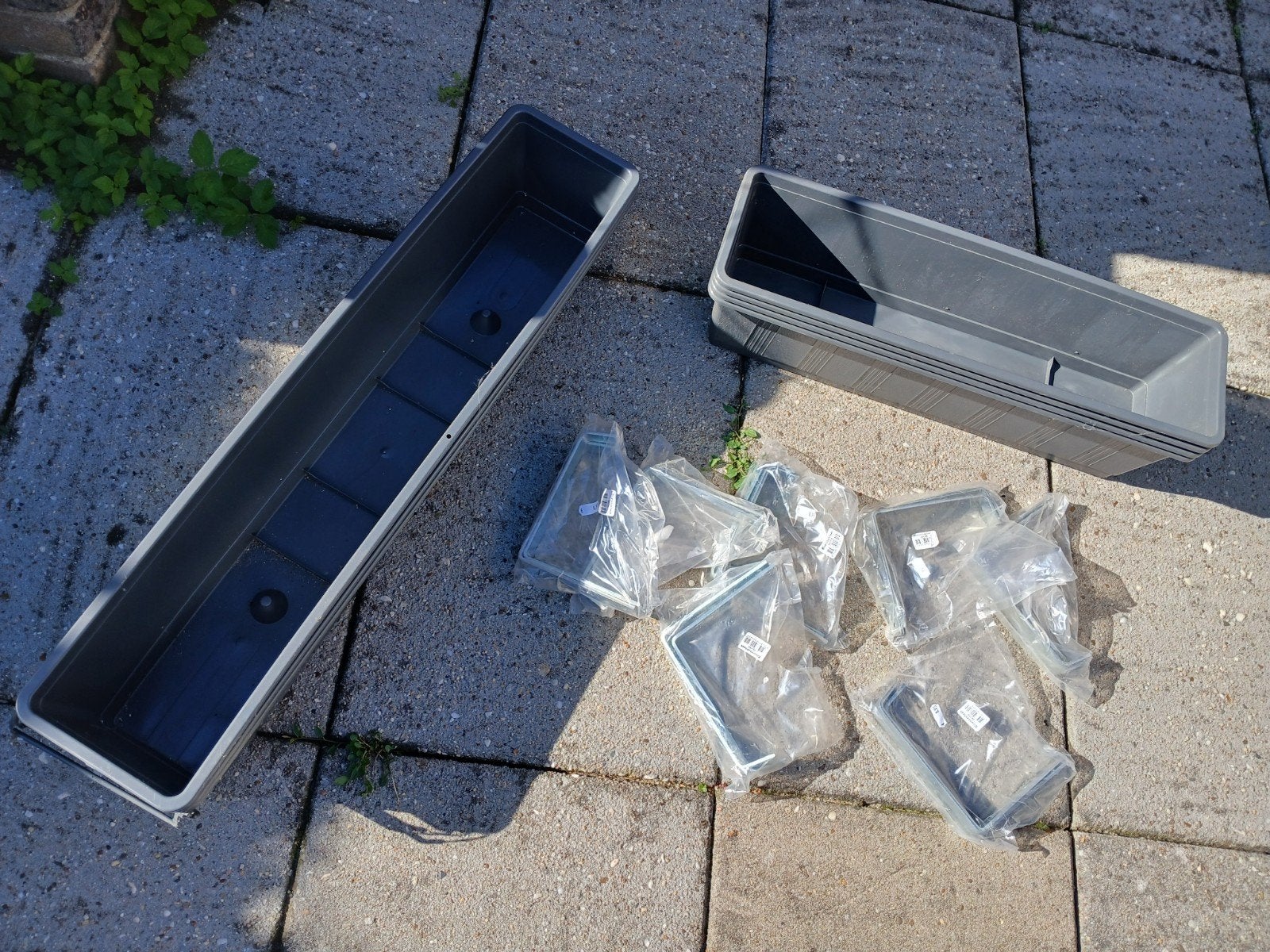 Bloembakken met beugels voor balkon of tuin, Tuin en Terras, Ophalen, Kunststof, Nieuw, Balkon