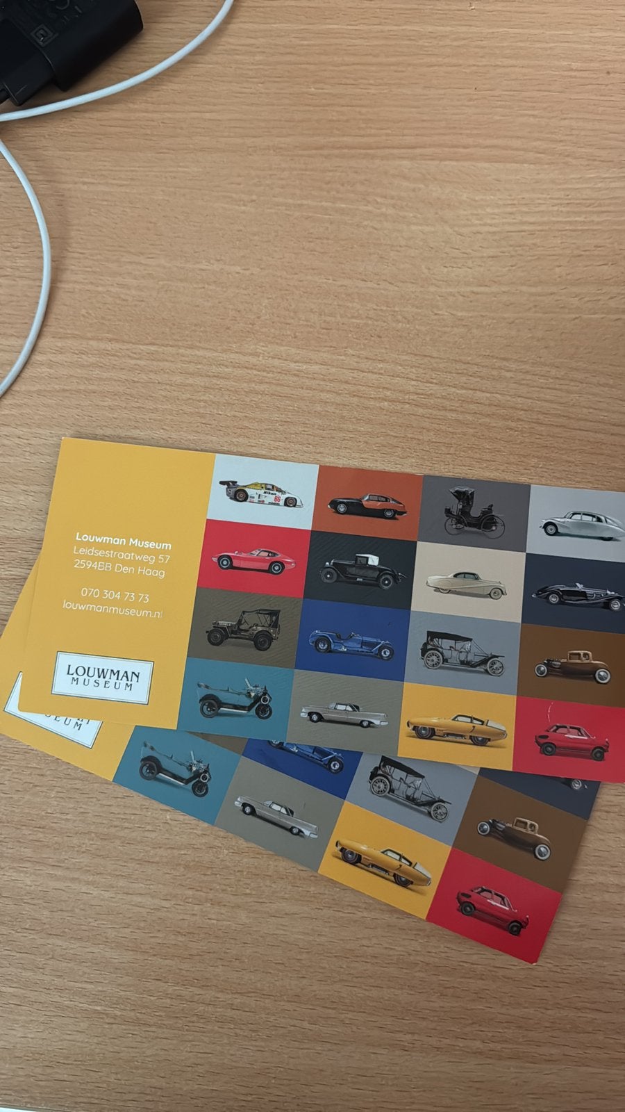 Twee kaartjes voor het louwman museum, Twee personen, Ticket of Toegangskaart