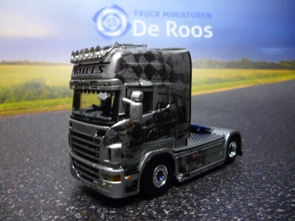 WSI Scania R6 Mills International met certificaat, Hobby en Vrije tijd, Modelauto's | 1:50, Ophalen of Verzenden, Nieuw, Bus of Vrachtwagen