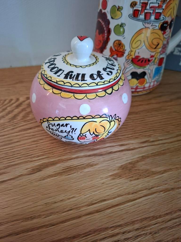 Blond Amsterdam Suikerpot/Honingpot - 12 cm, Ophalen of Verzenden, Gebruikt
