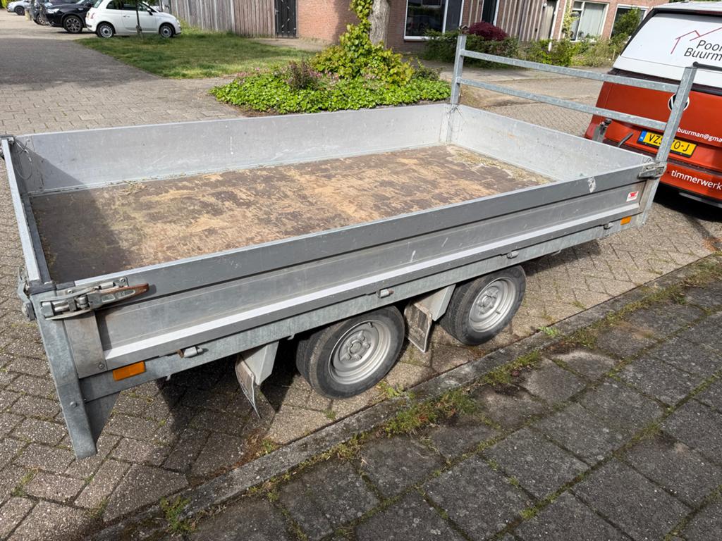 Saris dubbelassige aanhangwagen te koop BTW, Ophalen, Gebruikt