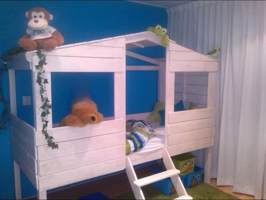 Mooi boomhutbed, Ophalen, Stapelbed