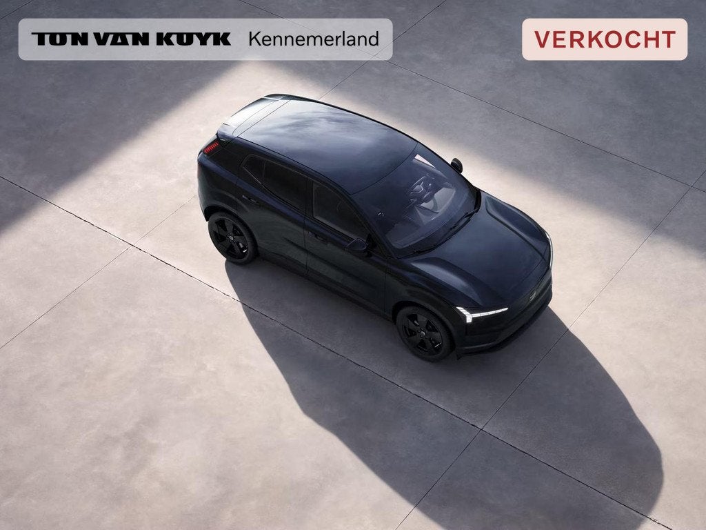 Volvo EX30 Single Motor Ext Range Plus Black Ed Europa 69 kW, Auto's, Volvo, Automaat, 476 km, Achterwielaandrijving, Leder en Stof