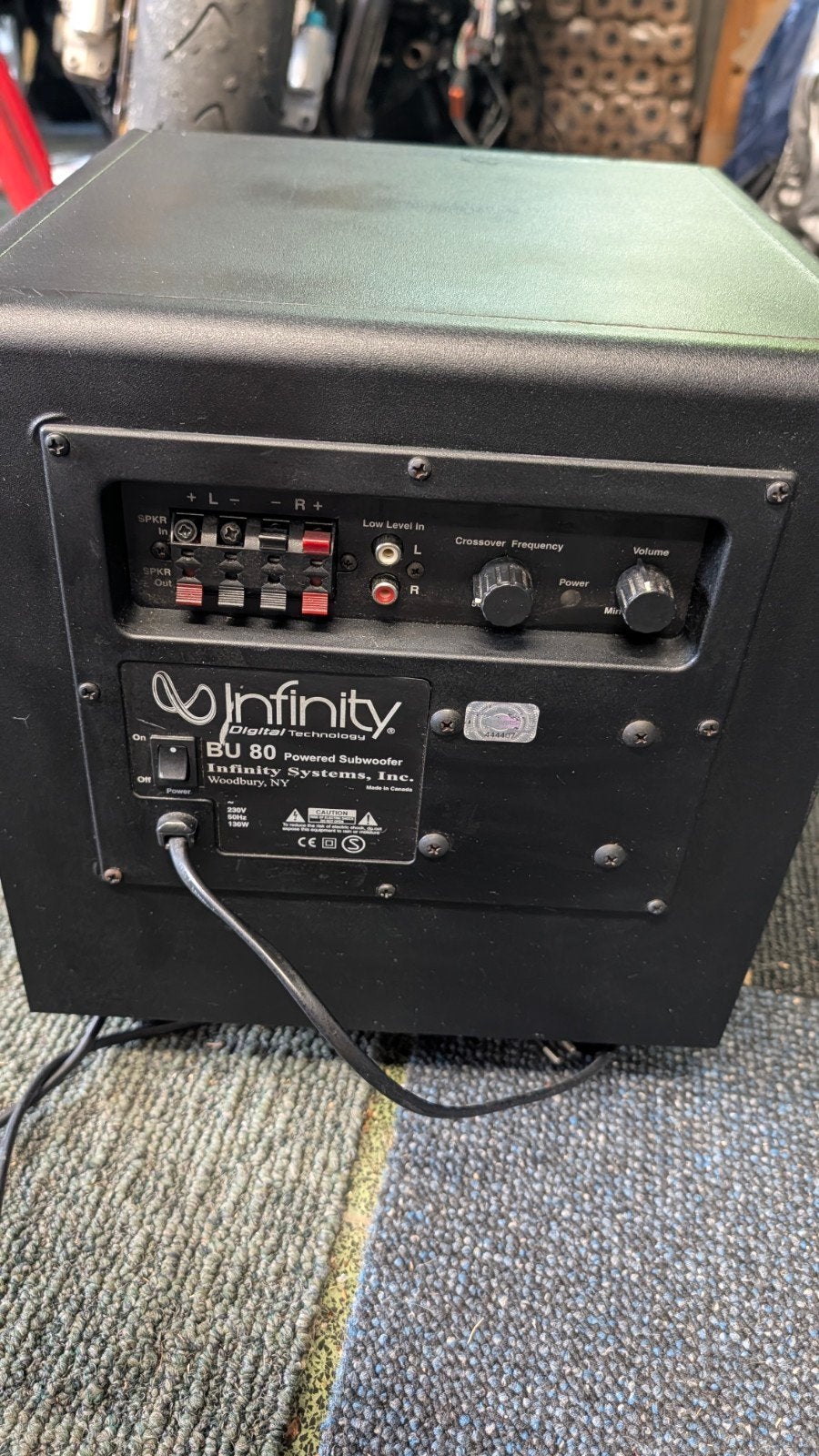 Infinity BU-80 Powered Subwoofer - Krachtige Bas, Audio, Tv en Foto, Luidsprekers, Subwoofer, Ophalen of Verzenden, 60 tot 120 watt