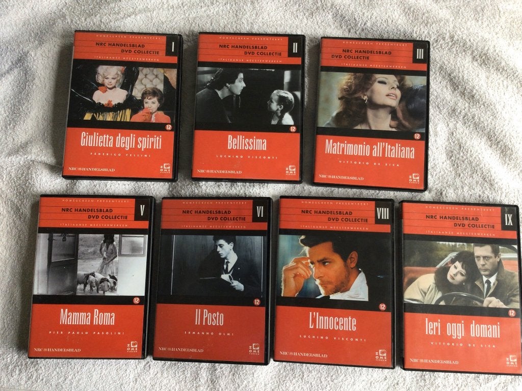 Zeven Italiaanse meesterwerken op DVD, 1960 tot 1980, Nederlands, Drama, Ophalen of Verzenden