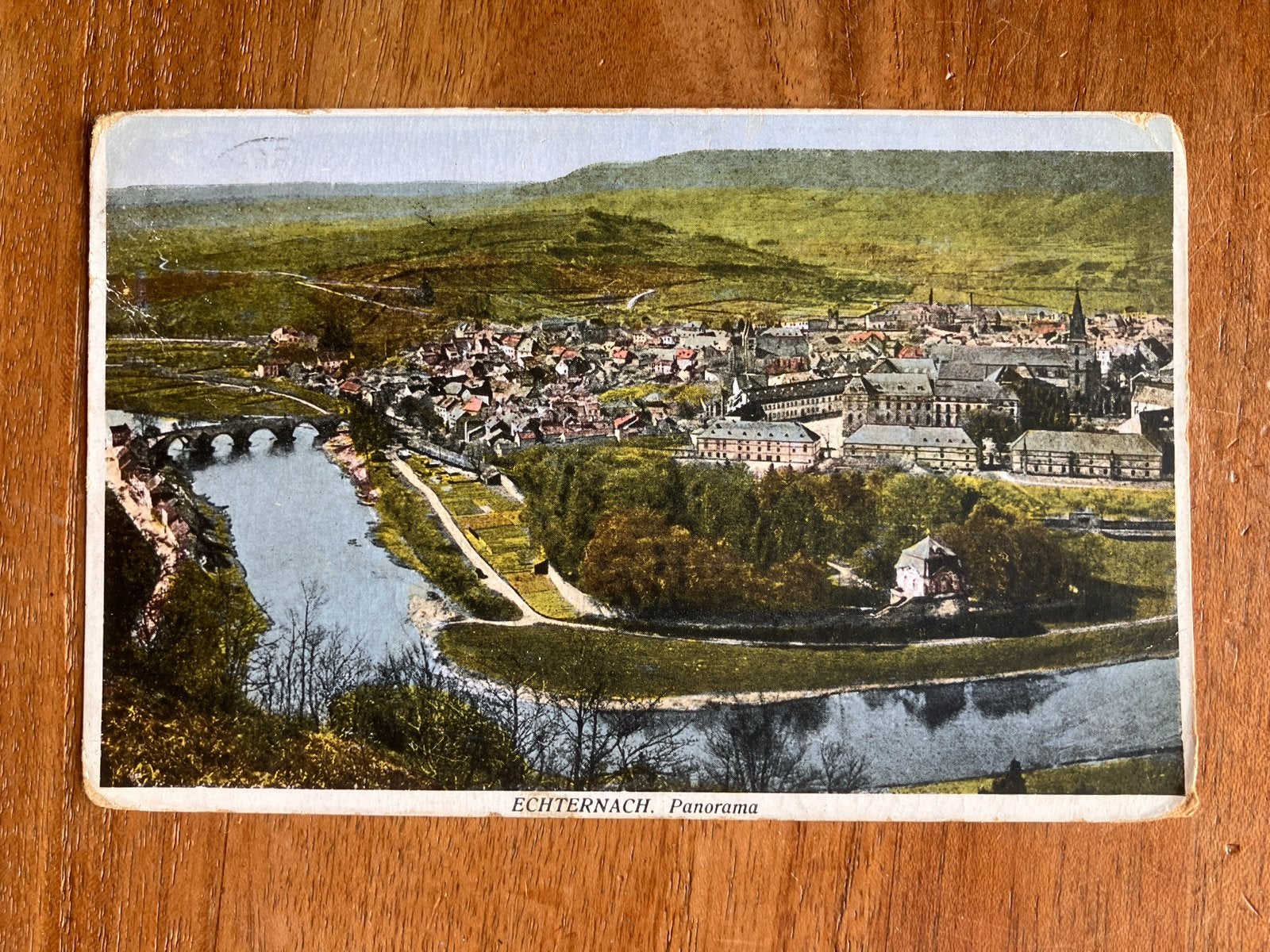 Echternach Panorama Luxemburg, Ophalen of Verzenden, 1920 tot 1940, Gelopen, België en Luxemburg