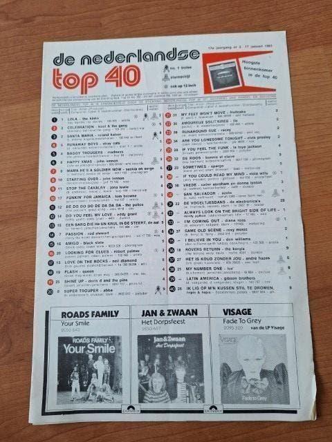 Veronica Top 40 1981 Toon Hermans, Verzenden, Gebruikt, Boek, Tijdschrift of Artikel