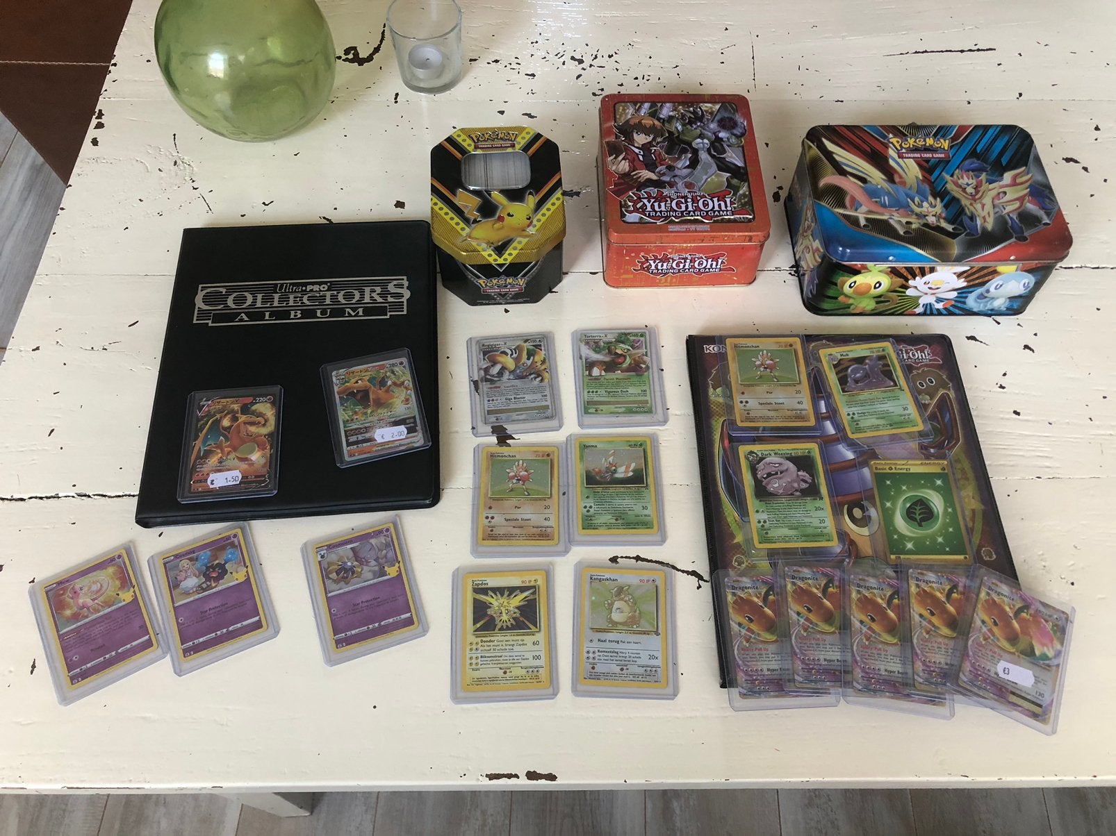 Pokémon & Yugioh collectie, Ophalen, Gebruikt, Meerdere kaarten, Foil