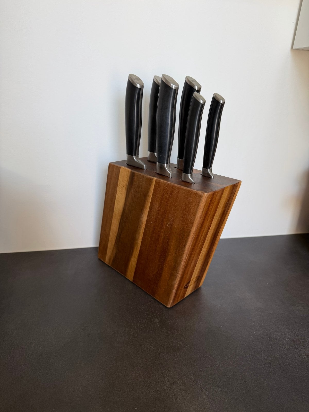 Boretti messenblok met 6 messen - Nieuw!, Hout, Nieuw, Ophalen of Verzenden, Overige merken