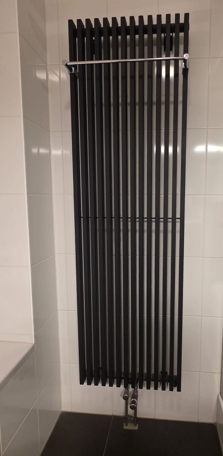 Verticale Radiator Zwart van Thermic 180x55cm, Ophalen, Radiator, Minder dan 60 cm, Zo goed als nieuw