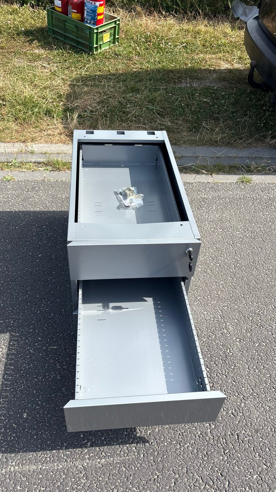 Metalen ladekast met 3 laden - Grijs, Ophalen, Minder dan 50 cm, 1 of 2 laden, Nieuw