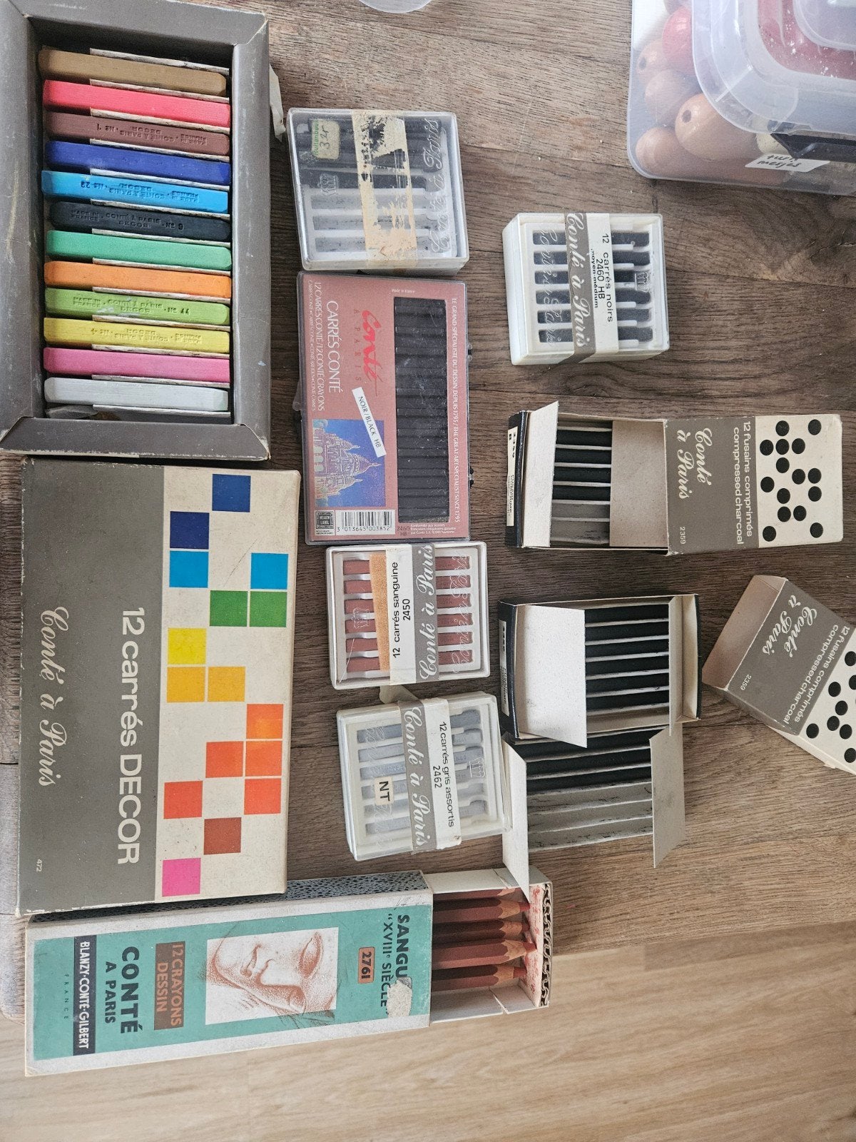 Mooie collectie Conte à Paris krijt en potloden, Verzenden, Gebruikt, Potlood of Stift