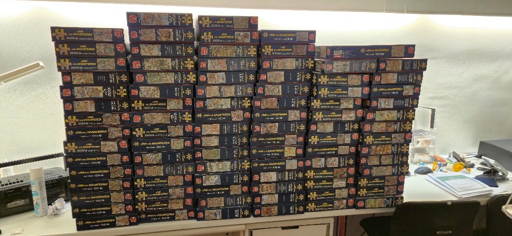 Jan van haasteren, Ophalen, 500 t/m 1500 stukjes, Zo goed als nieuw, Legpuzzel