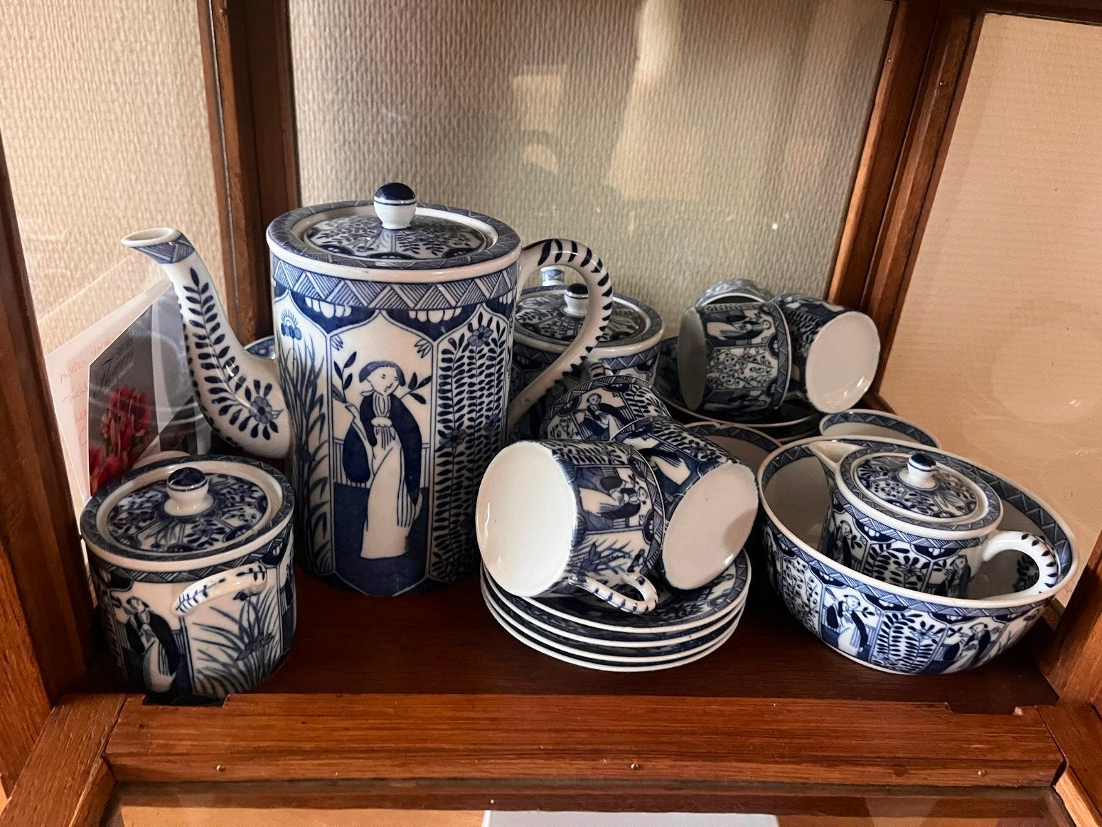 Lange lijs koffie- en thee servies porselein, Antiek en Kunst, Antiek | Servies compleet, Ophalen