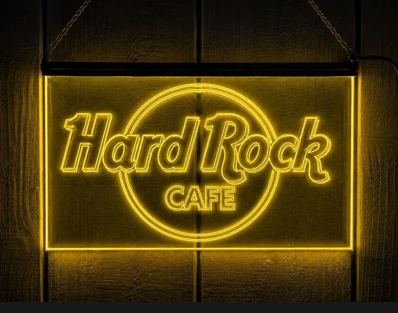 Led bord Hard Rock, Verzamelen, Ophalen of Verzenden, Nieuw, Reclamebord, Plaat of Schild, Overige merken