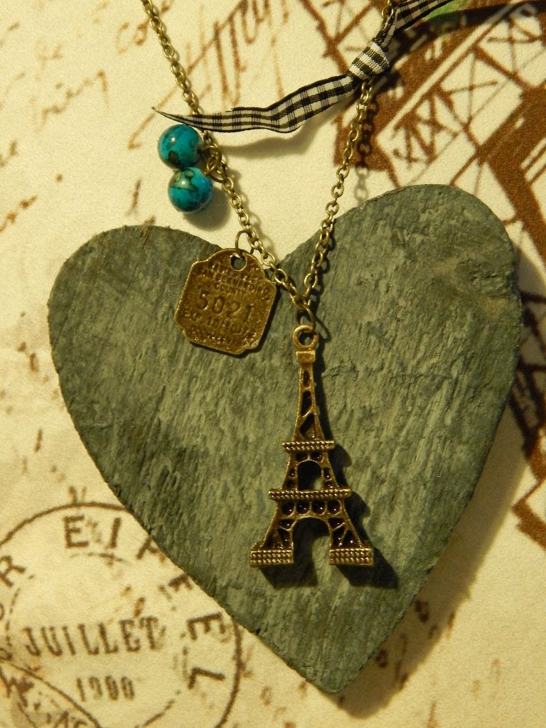 Vintage Style Eiffel Tower Ketting, zo mooi!, Ophalen of Verzenden, Nieuw, Overige materialen, Met hanger