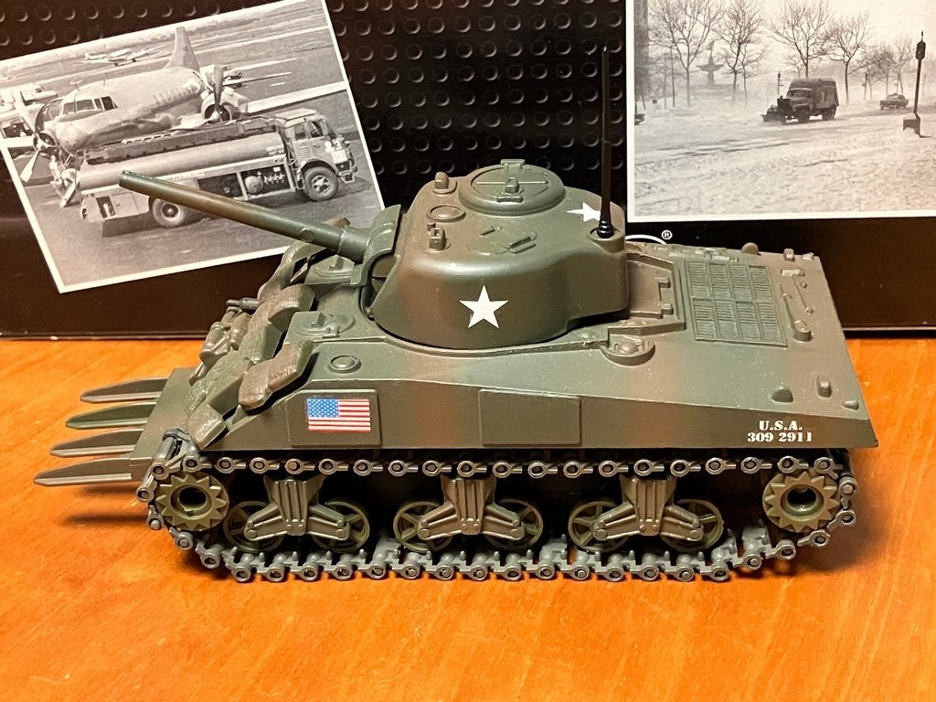 Solido/Verem V9030 Sherman M4/A3 prong, Ophalen of Verzenden, Zo goed als nieuw, Overige typen, Overige merken