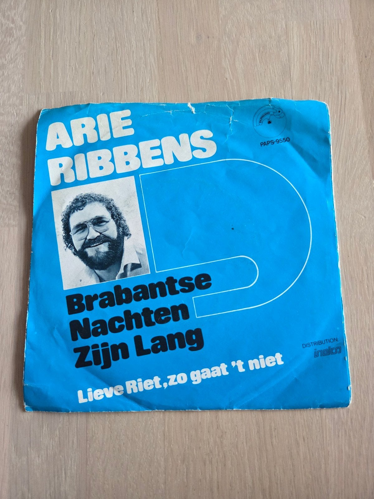 Arie Ribbens - Brabantse Nachten Zijn Lang (Single), Gebruikt, 7 inch, Levenslied of Smartlap, EP