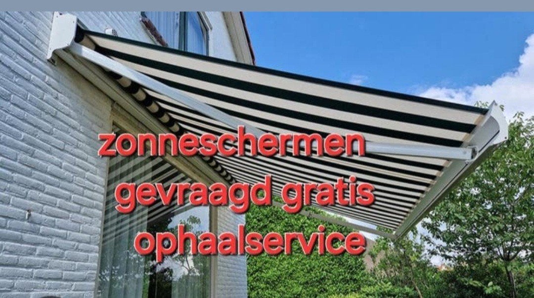 zonnescherm gevraagd gratis ophaalservice, Ophalen, Knikarmscherm