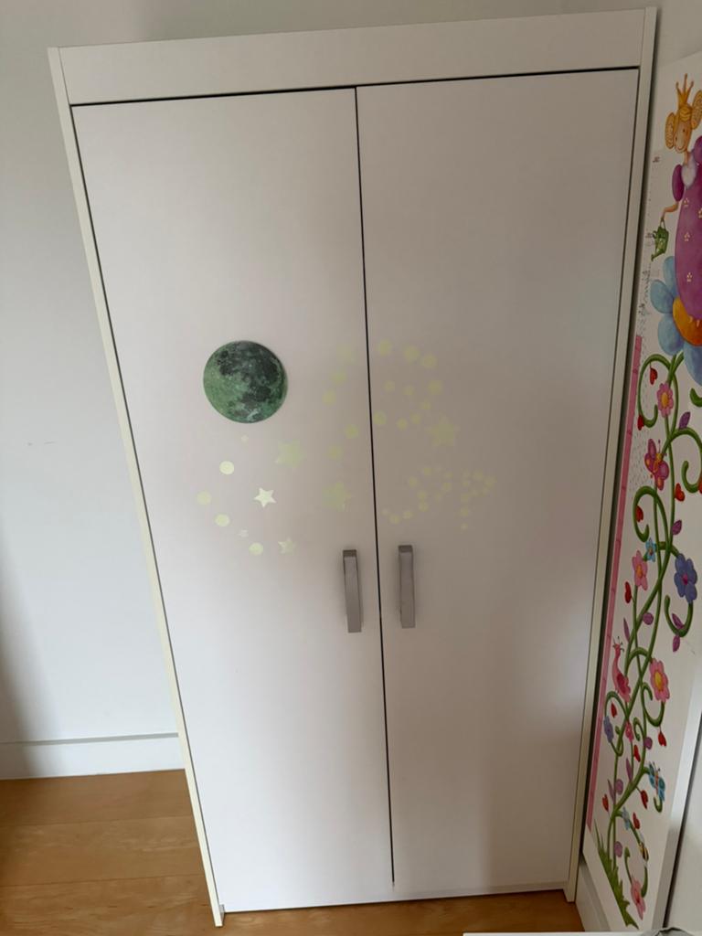 Kast kinderkamer wit, Ophalen, 50 tot 70 cm, 105 cm of meer, 100 cm of meer