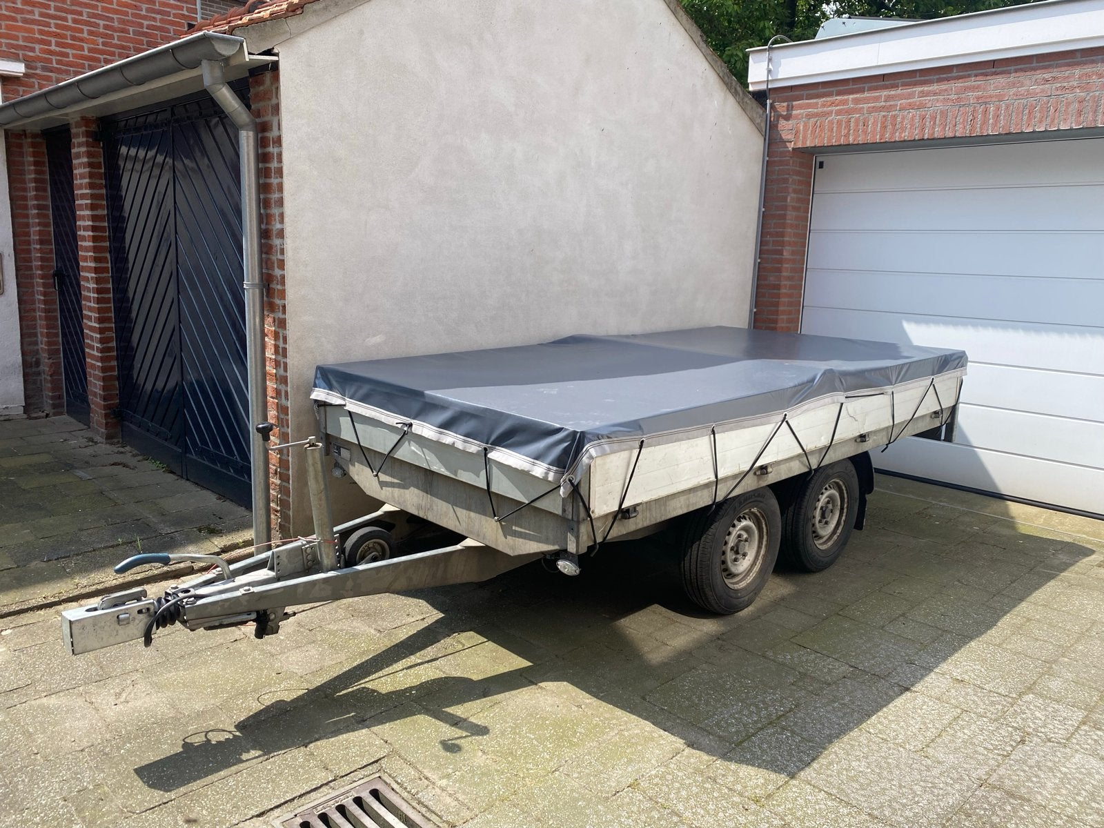 Nieuw Afdekzeil voor aanhanger - 1,8 x 3,5meter grijs, Ophalen, Nieuw
